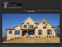 Tablet Screenshot of prestigeconstructionhomes.com